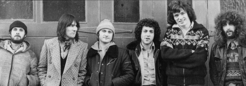 Wilding/Bonus Band: (ltr) Danny Wilding, Peter Bonas, Phil Collins, Preston Heyman, John Giblin, John Goodsall