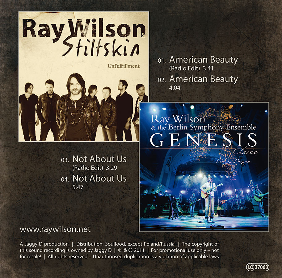 Deutscher Genesis it Verlosung 5 x Ray Wilson Genesis vs