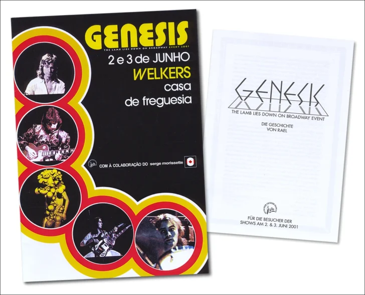 Das Programmheft des Events und ein Flyer mit der Geschichte, von der das Lamb-Album handelt